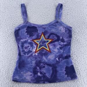 GlamourChik Tank Top Womens Small Tie Dye Star Y2K Graphic Cami 2000s Rare